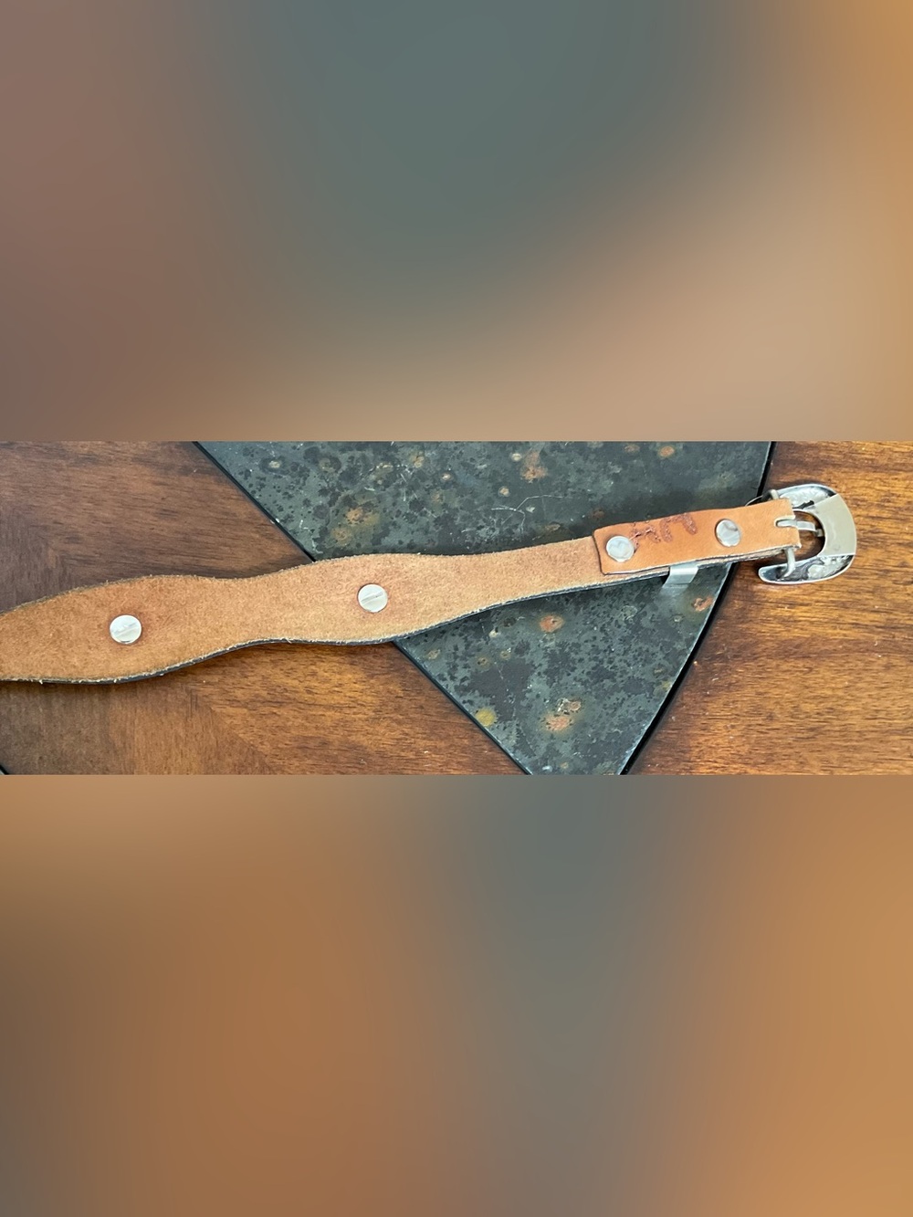 Brown Leather Concho Belt - Picture 8 of 9